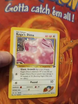 Pokemon TCG Koga's Ditto 10/132 Gym Challenge Holo Rare Card Unlimited LP - Image 1