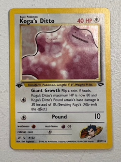 Pokemon TCG Koga's Ditto 10/132 Gym Challenge Holo 1st Edition LP Card - Image 1