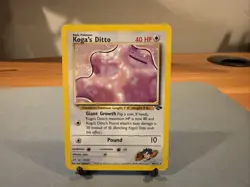 Pokemon TCG Koga's Ditto Holo Rare Card 10/132 Gym Challenge, Unlimited - Image 1