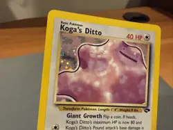Pokemon TCG Koga's Ditto Holo Rare Card 10/132 Gym Challenge, Unlimited - Image 4