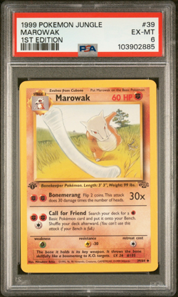 1999 MAROWAK #39 1st Edition PSA 6 Pokemon Game Card - Image 4