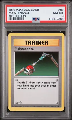 1999 Pokemon Game #83 Maintenance PSA 8 1st Edition - Image 1