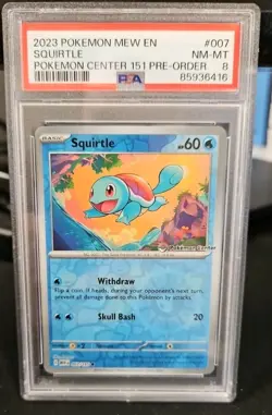 Squirtle - Pokemon Center Promo - 007/165 PSA 8 SV 151 - Image 1