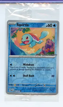 Squirtle 007/165 Promo SV 151 Pokemon Center Stamp Sealed Pokemon TCG - Image 1