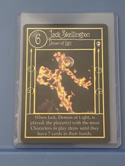 The Nightmare Before Christmas TCG ULTRA RARE Foil Card Jack Skelljngton Demon - Image 1