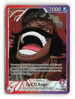 One Piece Carrying On His Will #OP13-003 Gol.D.Roger [Alt Art] Leader Card - Image 1