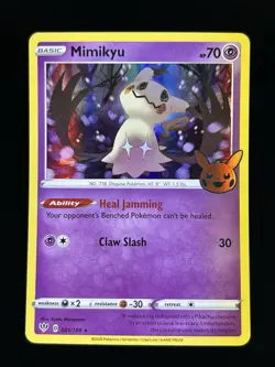 MIMIKYU Trick or Trade BOOster 2022 Pokemon Halloween TCG Holo Foil Card 081/189 - Image 1
