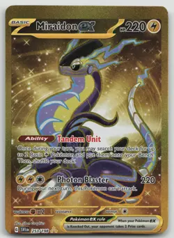 Miraidon ex 253/198 Secret Rare Scarlet Violet Base Pokemon NM Miscut Error Card - Image 1