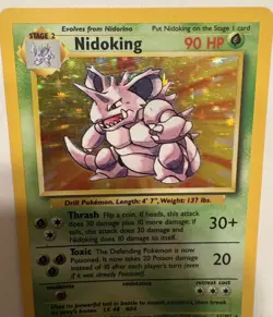 Pokemon TCG Nidoking Base Set Holo Unlimited Rare Card 11/102 - Image 4