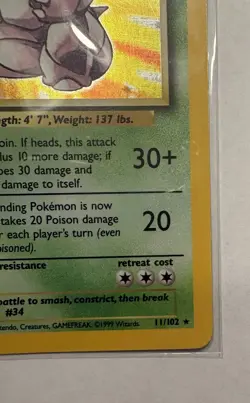 Pokemon TCG Nidoking Base Set Holo Unlimited Rare Card 11/102 - Image 5