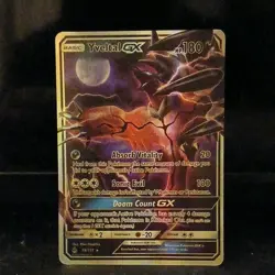 Yveltal GX Ultra Rare Holo SM-Forbidden Light 79/131 180HP Pokemon Card - Image 1