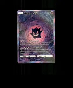 FAN-ART READ DESCRIPTION BELOW Glossy HOLO Gengar Card Gengar Pokemon Card p1 - Image 1