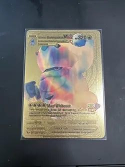 Galarian Darmanitan Vmax Gold Foil Fan Art Vinyl Collector Pokemon Card - Image 1