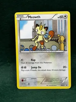 Pokemon TCG Black and White Promos Meowth #BW35 Black Star Promo Card Lp - Image 1