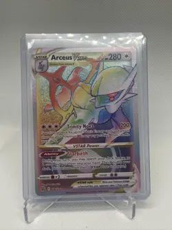 Pokemon Card - Arceus VSTAR Brilliant Stars 176/172 Secret Rare Rainbow Holo NM - Image 1