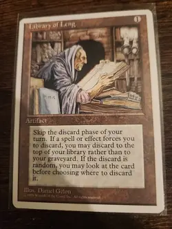 Magic: The Gathering Artifact Library of Leng Uncommon Card 4th Edition - Image 1