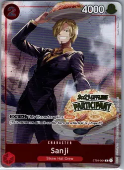 Sanji (Offline Regional 2023) Participant ST01-004 English - One Piece Card - NM - Image 1