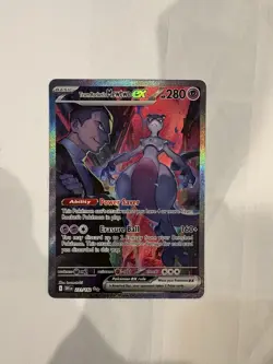 Pokemon TCG Destined Rivals Team Rockets Mewtwo EX Card 231/182 - Image 1