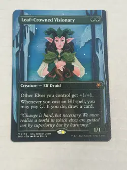 Leaf-Crowned Visionary BORDERLESS Special Guests Lorwyn Eclipsed - MTG 140 LC1 - Image 1