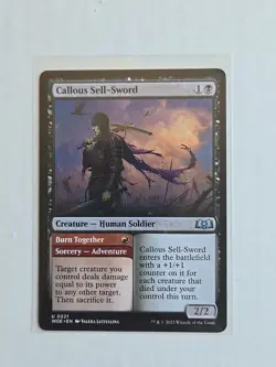 Callous Sell-Sword - Wilds of Eldraine - LP - MTG Magic - Uncommon - Creature - Image 1