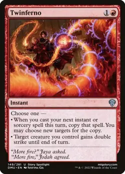 4 x Twinferno MTG Dominaria United NM Magic PLAYSET 149 - Image 1