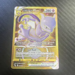 Pokemon TCG Mewtwo Vstar Pokemon Go 086/078 Holo Secret Rare NM - Image 1