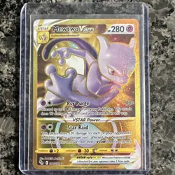 Pokemon Mewtwo VSTAR 086/078 Pokemon GO Gold Secret Rare Full Art Holo NM - Image 1