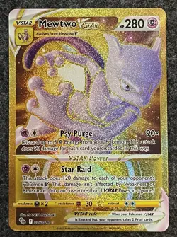 Mewtwo VSTAR (Secret Rare) 086/078 Pokemon GO Holo 2022 Card TCG - Image 1