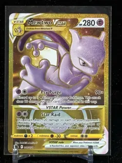 Pokemon TCG Mewtwo VSTAR Pokemon GO 086/078 Holo Secret Rare Mint - Image 1