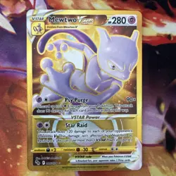 Pokemon TCG Mewtwo Vstar Pokemon Go 086/078 Holo Secret Rare NM - Image 1