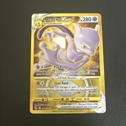 Pokemon Mewtwo VSTAR 086/078 Pokemon GO Gold Secret Rare Full Art Holo NM - Image 1