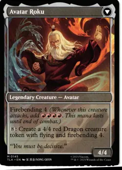 The Legend of Roku 145 NM Mythic NonFoil - MTG Avatar - Image 2
