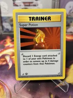 Super Potion 1st Edition Shadowless 90/102 Uncommon Base Set Trainer Pokemon NM - Image 1