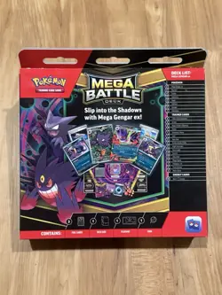 Pokemon Mega Battle Deck Mega Gengar ex Sealed 60 Cards Foil Playmat Coin - Image 2