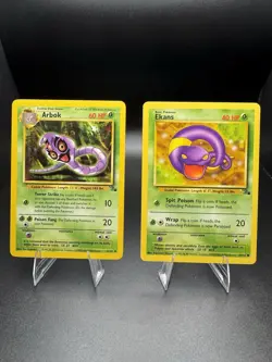 ARBOK & EKANS | FOSSIL SET | 31/62 & 46/62 | POKEMON CARDS WOTC | MINT - Image 1