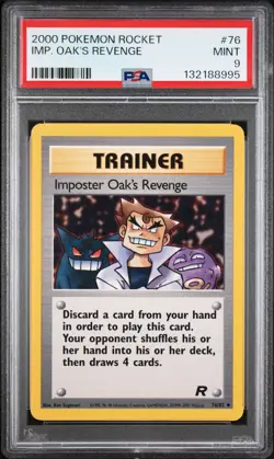 PSA 9 - Imposter Oak's Revenge - #76 - Team Rocket - Pokemon Card - Image 1