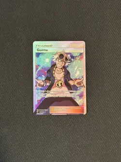 Pokemon TCG Sun & Moon Burning Shadows 143/147 Guzma TrainerCRAZY MISCUT ERROR - Image 1