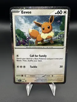 Pokemon Card Eevee Cosmos Holo SVP043 Black Star Promo Obsidian Flames 2023 NM-M - Image 1