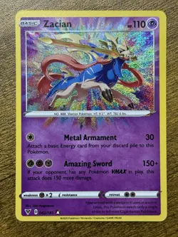 Zacian 082/185 Vivid Voltage Holo Pokemon English Near Mint Amazing Rare - Image 1