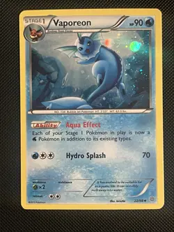 Vaporeon (22/98) XY: Ancient Origins - Holo - Exclusive - 2015 - Pokemon TCG - Image 1