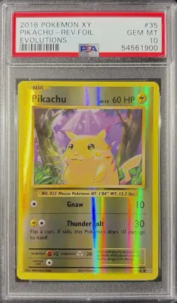 Pikachu Reverse Foil GEM MINT 💎 PSA 10 Pokemon XY Evolutions 35/108 - Image 1