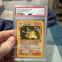 2000 POKEMON BASE SET 2 #4 CHARIZARD-HOLO PSA 6 - Image 1