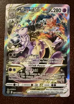 Pokemon Mewtwo VSTAR GG44/GG70 Crown Zenith: Galarian Gallery Holo Ultra Rare - Image 1