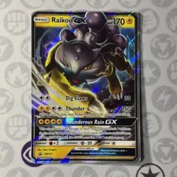 Pokemon TCG Raikou GX Promo Card Sun and Moon SM121 - Image 1