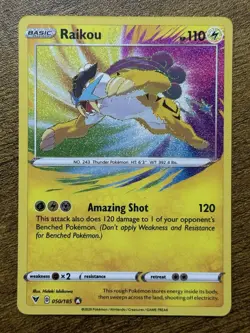 Raikou 050/185 Vivid Voltage Holo Pokemon English Amazing Rare Near Mint Card - Image 1