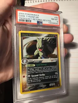 Pokemon TCG Dark Tyranitar 20/109 Reverse Holo Rare 2004 PSA 8 NM-MT - Image 2