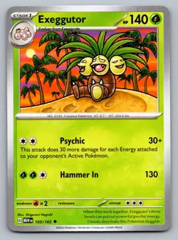 Pokemon TCG SV: Scarlet & Violet 151 Exeggutor 103/165 - Image 1