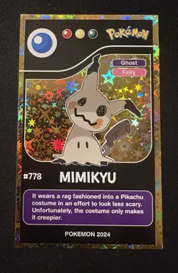 Pokemon Mimikyu Black Cracked Ice Holo Pokedex Black Edition 2024 Peru - Image 1