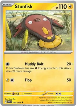 Stunfisk 035/086 Uncommon White Flare Pokemon - Image 1