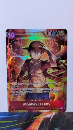 One Piece TCG Monkey D Luffy ST10-006 SR Treasure Booster Set Promo NM - Image 1